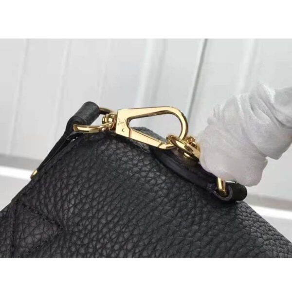 Louis Vuitton LV Women Twist One Handle BB Handbag Black Taurillon Cowhide (5)