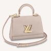 Louis Vuitton LV Women Twist One Handle BB Handbag Greige Grey Taurillon