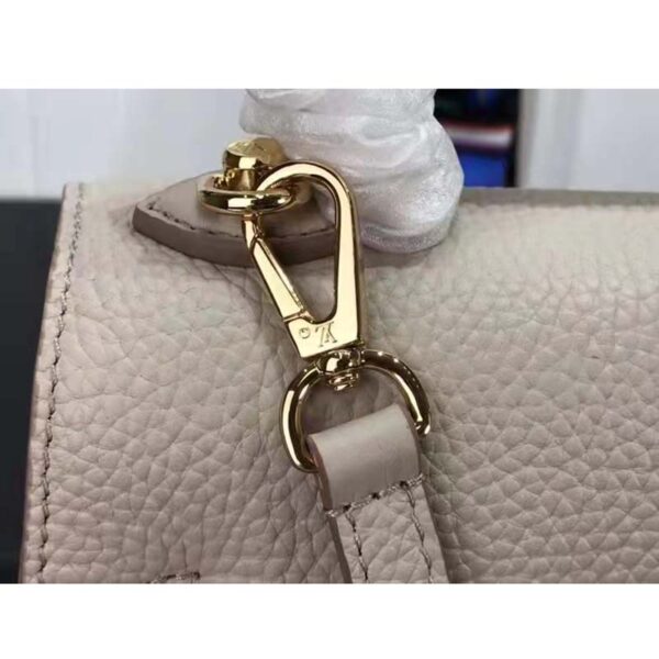 Louis Vuitton LV Women Twist One Handle BB Handbag Greige Grey Taurillon (11)