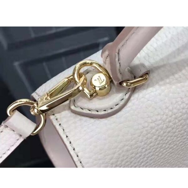 Louis Vuitton LV Women Twist One Handle BB Handbag Greige Grey Taurillon (12)