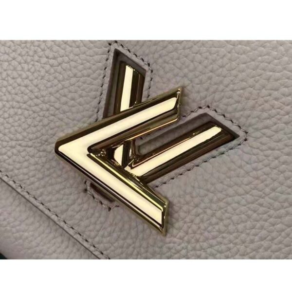 Louis Vuitton LV Women Twist One Handle BB Handbag Greige Grey Taurillon (8)