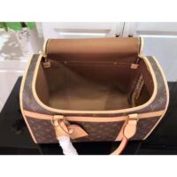 Louis Vuitton Unisex Dog Bag Carrier Brown Monogram Coated Canvas Cowhide Leather (2)