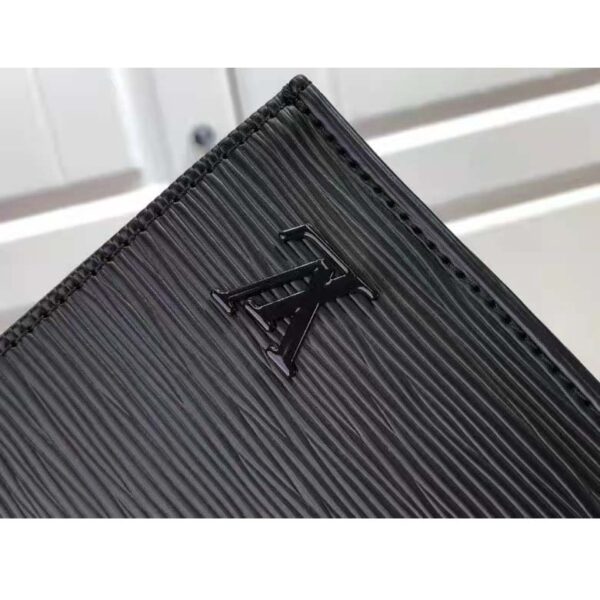 Louis Vuitton Unisex Petit Sac Plat Black Epi Cowhide Leather (8)