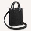 Louis Vuitton Unisex Petit Sac Plat Black Epi Cowhide Leather