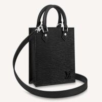 Louis Vuitton Unisex Petit Sac Plat Black Epi Cowhide Leather (9)