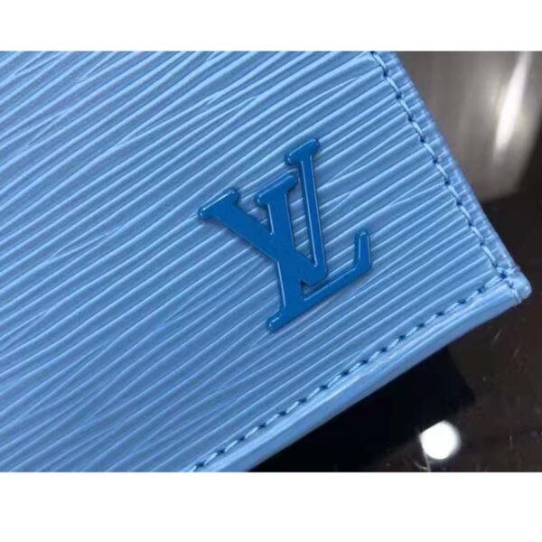 Louis Vuitton Unisex Petit Sac Plat Blue Epi Embossed Supple Grained Cowhide (1)