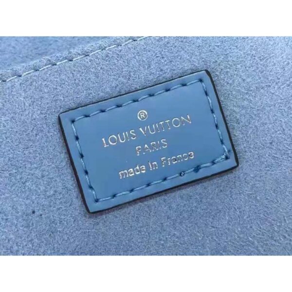 Louis Vuitton Unisex Petit Sac Plat Blue Epi Embossed Supple Grained Cowhide (6)