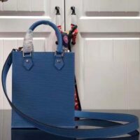 Louis Vuitton Unisex Petit Sac Plat Blue Epi Embossed Supple Grained Cowhide (3)