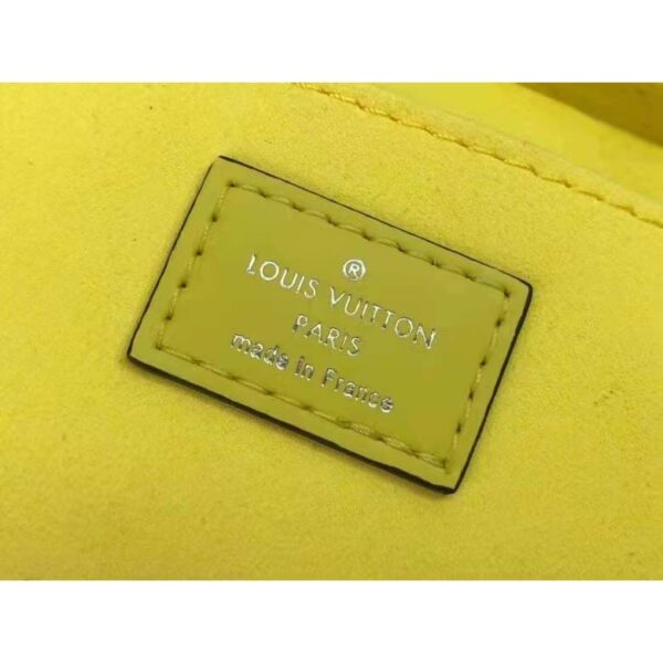 Louis Vuitton Unisex Petit Sac Plat Yellow Epi Embossed Supple Grained Cowhide (1)