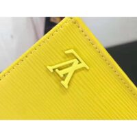 Louis Vuitton Unisex Petit Sac Plat Yellow Epi Embossed Supple Grained Cowhide (10)