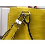 Louis Vuitton Unisex Petit Sac Plat Yellow Epi Embossed Supple Grained Cowhide - Bild 6