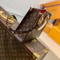 Louis Vuitton Unisex Sac Plat BB Handbag Monogram Coated Canvas Textile Lining (11)