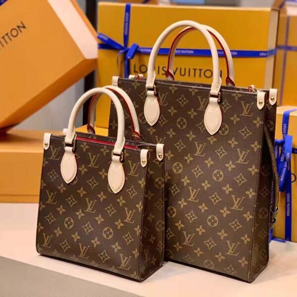 Louis Vuitton Unisex Sac Plat BB Handbag Monogram Coated Canvas Textile Lining (7)