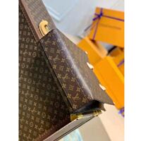 Louis Vuitton Unisex Sac Plat MM Handbag Monogram Coated Canvas Textile Lining (6)