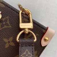 Louis Vuitton Unisex Sac Plat MM Handbag Monogram Coated Canvas Textile Lining (6)