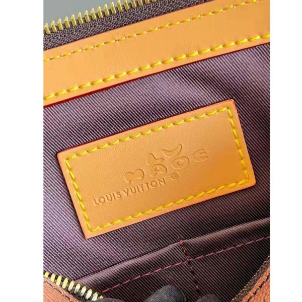 Louis Vuitton Unisex Sac Plat Messenger Bag Monogram Stripes Brown Coated Canvas Cowhide (2)
