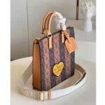 Louis Vuitton Unisex Sac Plat Messenger Bag Monogram Stripes Brown Coated Canvas Cowhide - immagine 4