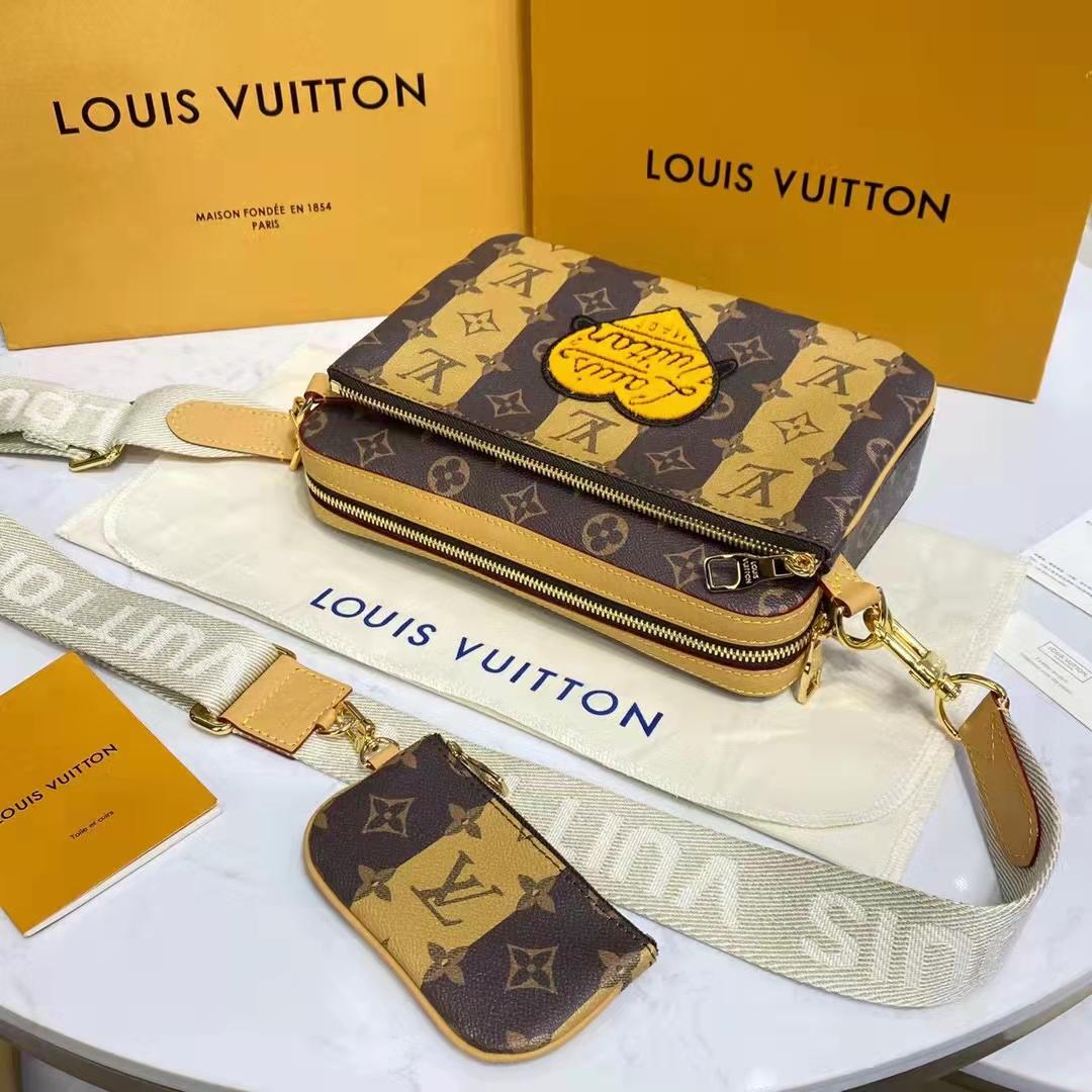 Louis Vuitton® Trio Messenger Cobalt. Size  Small coin purse, Louis vuitton,  Messenger bag