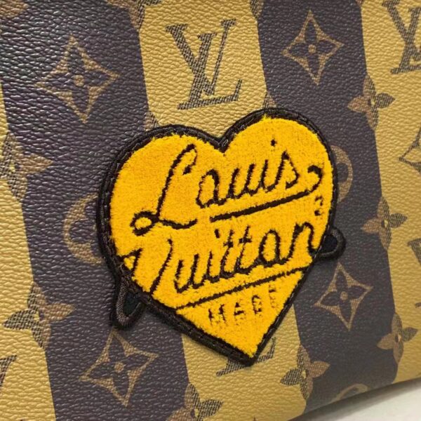 Louis Vuitton Unisex Trio Messenger Bag Monogram Stripes Brown Coated Canvas (14)