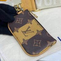 Louis Vuitton Unisex Trio Messenger Bag Monogram Stripes Brown Coated Canvas (1)