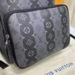Louis Vuitton Unisex Utilitary Backpack Black Monogram Stripes Eclipse Coated Canvas – Image 9