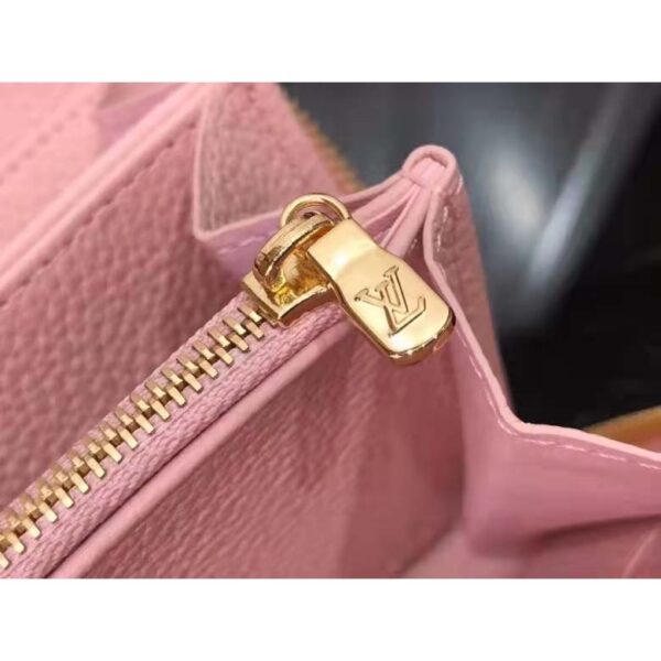 Louis Vuitton Unisex Zippy Wallet Pink Monogram Empreinte Embroidered Cowhide Leather (5)