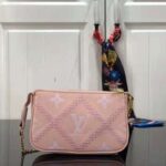 Louis Vuitton Women Mini Pochette Accessoires Pink Monogram Empreinte Embroidered Cowhide - immagine 3