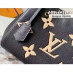 Louis Vuitton Women Montaigne BB Handbag Black Beige Embossed Grained Cowhide Leather - Bild 6