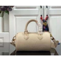 Louis Vuitton Women Papillon BB Bag Crème Beige Embossed Supple Grained Cowhide (4)