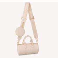 Louis Vuitton Women Papillon BB Bag Crème Beige Embossed Supple Grained Cowhide