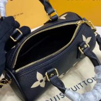 Louis Vuitton Women Papillon BB Black Beige Embossed Supple Grained Cowhide Leather (9)