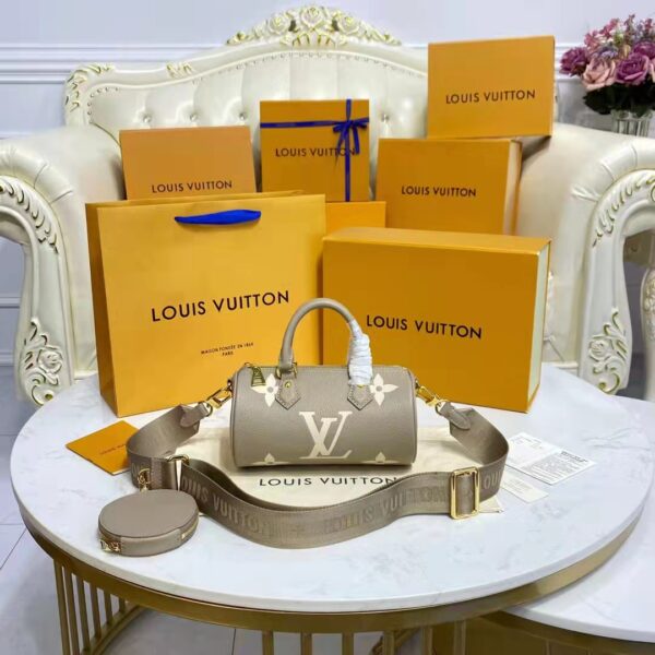 Louis Vuitton Women Papillon BB Dove Cream Embossed Supple Grained Cowhide Leather (7)