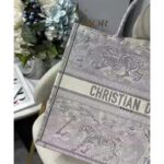 Dior Unisex CD Large Dior Book Tote Gray Toile De Jouy Embroidery - Image 8