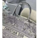 Dior Unisex CD Large Dior Book Tote Gray Toile De Jouy Embroidery - Image 7