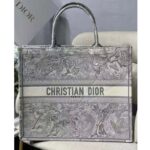Dior Unisex CD Large Dior Book Tote Gray Toile De Jouy Embroidery - Image 2