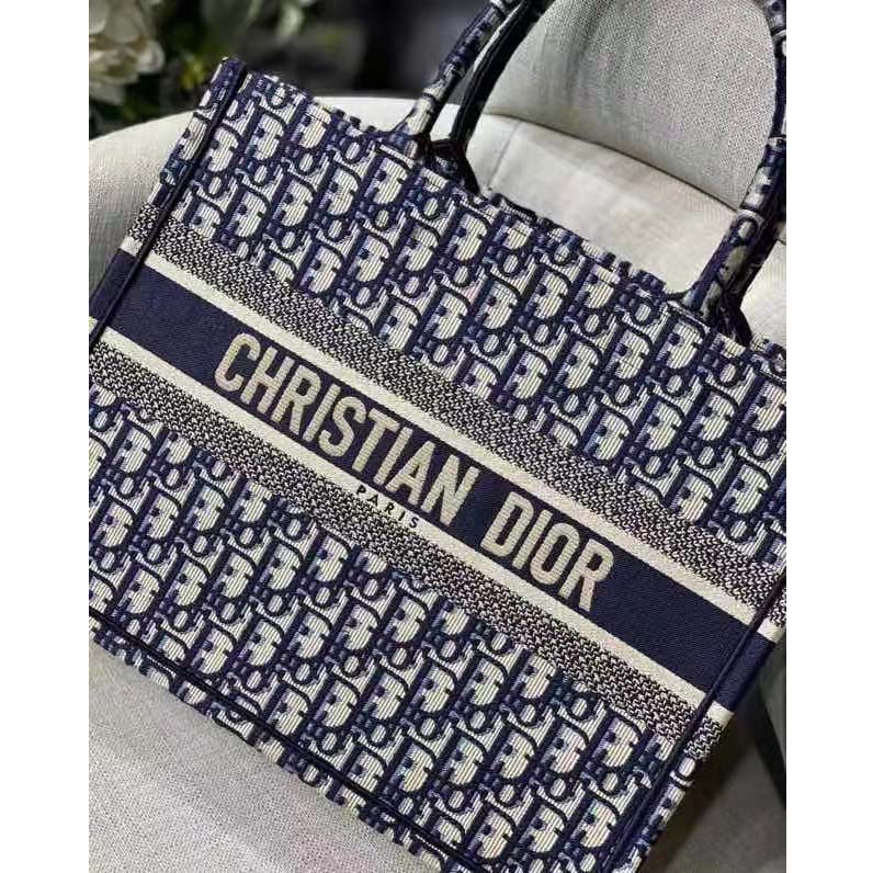 Dior Book Tote Oblique Navy Blue