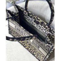 Dior Unisex CD Medium Dior Book Tote Beige Multicolor Mizza Embroidery (4)