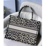 Dior Unisex CD Medium Dior Book Tote Beige Multicolor Mizza Embroidery – Image 4