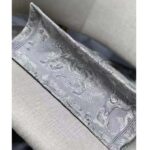 Dior Unisex CD Medium Dior Book Tote Gray Toile De Jouy Embroidery - Image 11