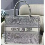 Dior Unisex CD Medium Dior Book Tote Gray Toile De Jouy Embroidery - Image 2