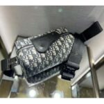 Dior Unisex CD Roller Messenger Bag Beige Black Dior Oblique Jacquard – Image 5