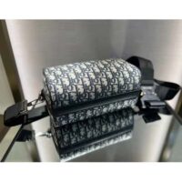 Dior Unisex CD Roller Messenger Bag Beige Black Dior Oblique Jacquard