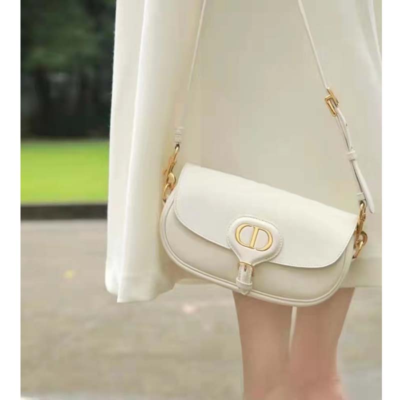 Dior Caro Box Bag Latte Quilted Macrocannage Calfskin