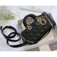 Dior Women CD Lady D-Joy Bag Black Cannage Lambskin (1)