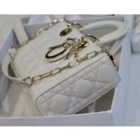 Dior Women CD Lady D-Joy Bag Latte Cannage Lambskin (18)