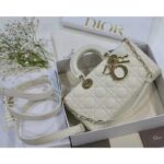 Dior Women CD Lady D-Joy Bag Latte Cannage Lambskin - immagine 4