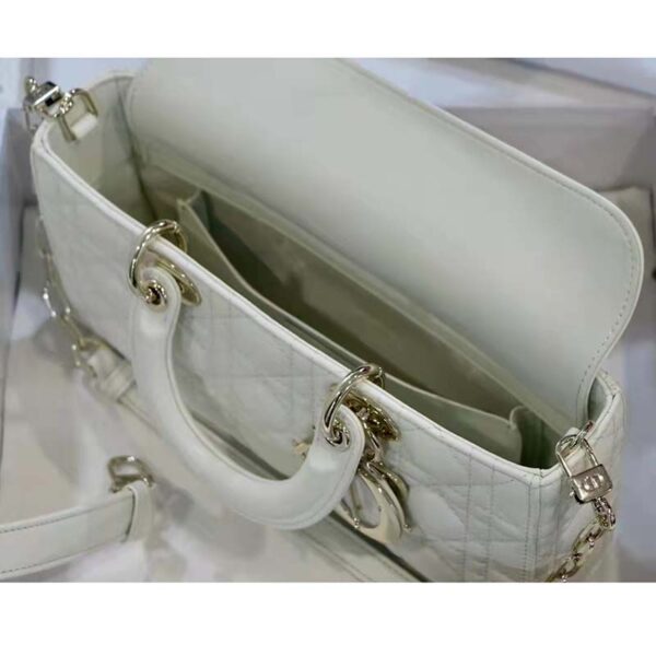 Dior Women CD Lady D-Joy Bag Latte Cannage Lambskin (4)