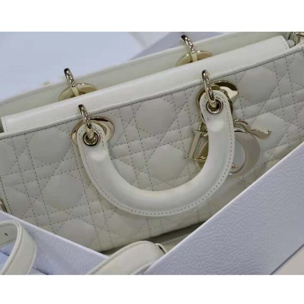 Dior Women CD Lady D-Joy Bag Latte Cannage Lambskin (7)