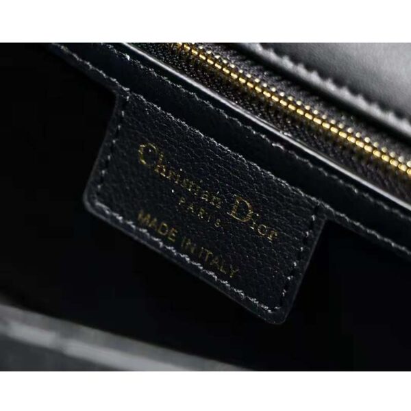 Dior Women CD Lagre Dior Caro Bag Black Supple Cannage Calfskin (4)