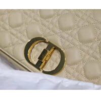 Dior Women CD Large Dior Caro Bag Beige Supple Cannage Calfskin (10)